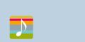 Buntes Icon mit weißer Note für Musikschul-App