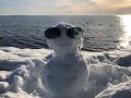 Schneemann mit Sonnenbrille